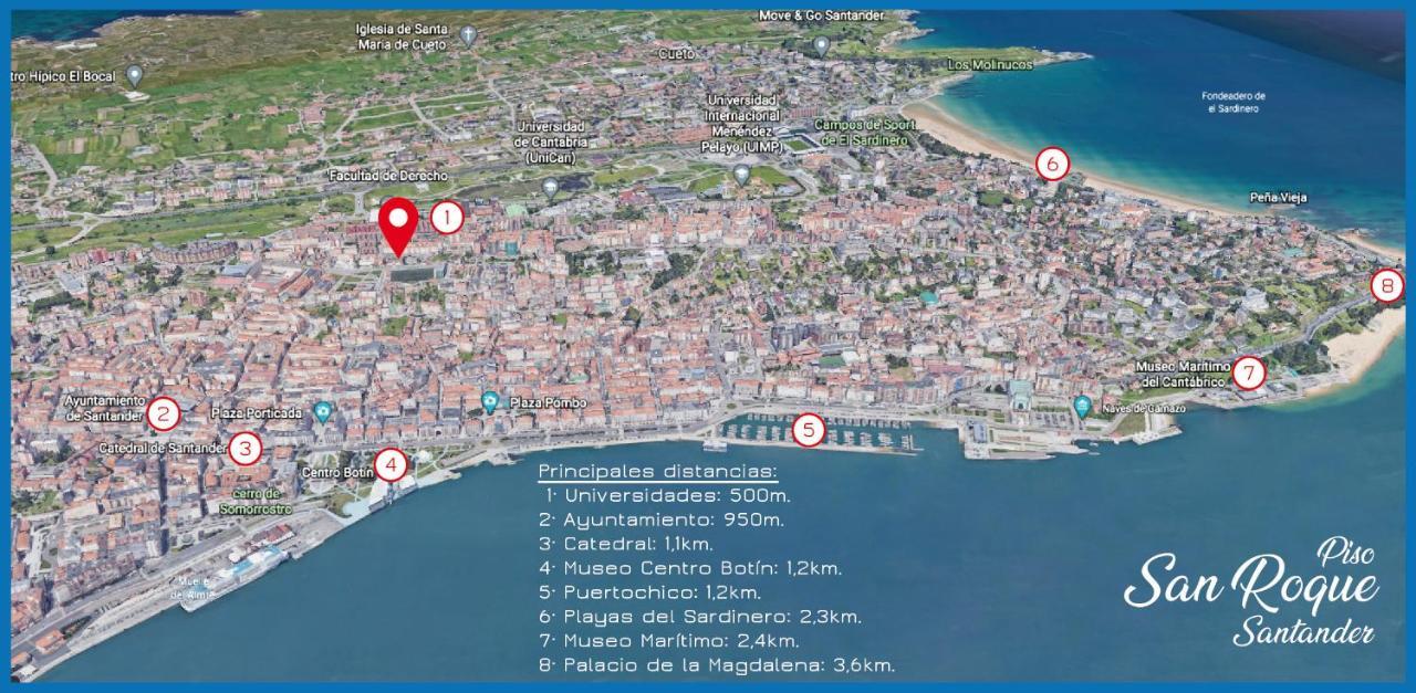 桑坦德Piso San Roque 3 Hab Cerca Del Centro Y Universidad公寓 外观 照片